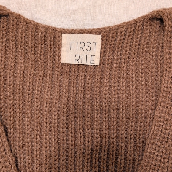 NWOT First Rite Camel Sweater Coat Size S - Picture 4 of 7